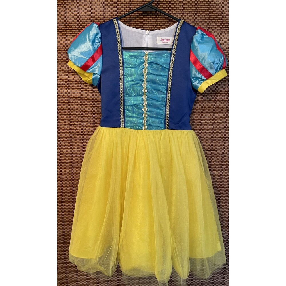Sunny Fashion Dress Girls Size 10 Multicolor Snow White Disney Costume Halloween